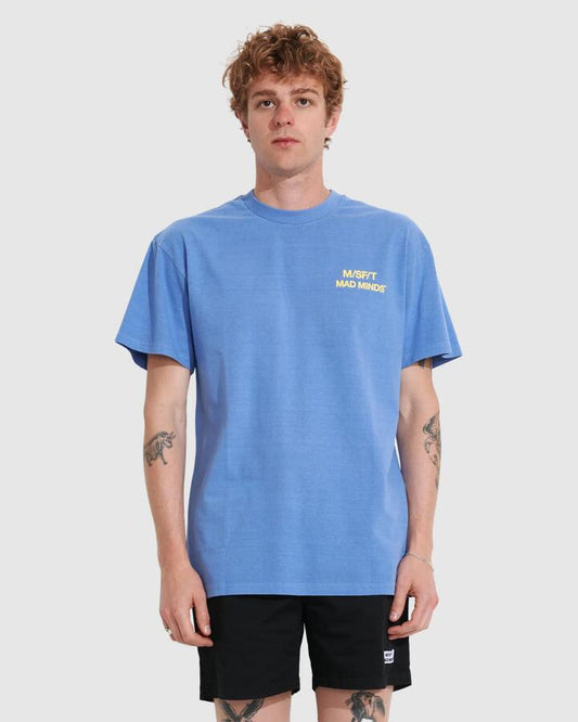 Image of T-Shirts. Product name - Misfit Mens Supercorporate 3.0 T-Shirt Pigment Ultramarine in Pigment Ultramarine colour by brand - Misfit