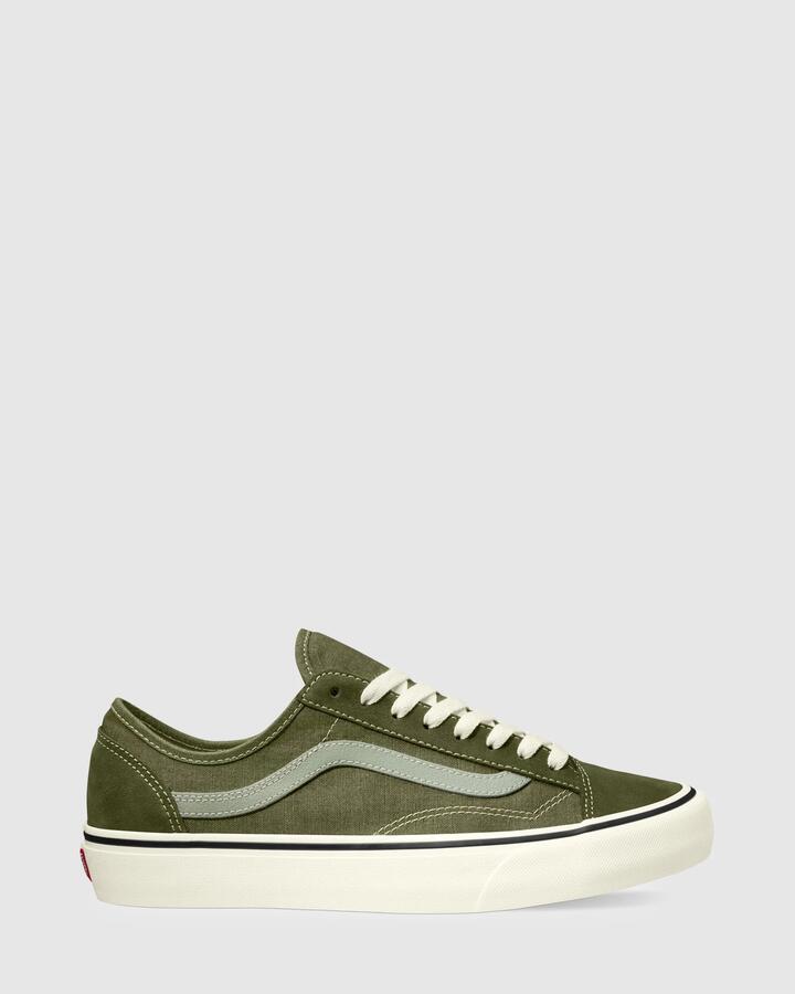 Image of Sneakers. Productname: Vans - Style 36 Decon Vr3 Sneakers - Salt Wash Dark Olive - in Salt Wash Dark Olive colour by brand - Vans