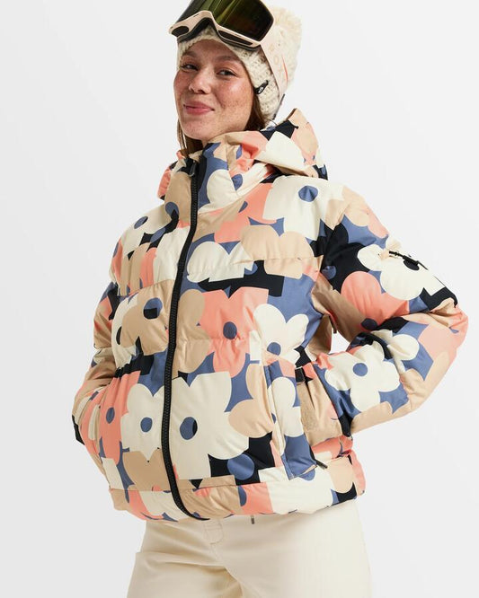 Image of Coats & Jackets. Productname: Roxy Womens Alofted Snow Jacket Wild Wind Prima - in Wild Wind Prima colour by brand - Roxy