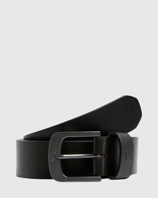 Image of Accessories. Productname: Quiksilver - Mens The Everydaily Leather Belt - Chocolate - in Chocolate colour by brand - Quiksilver