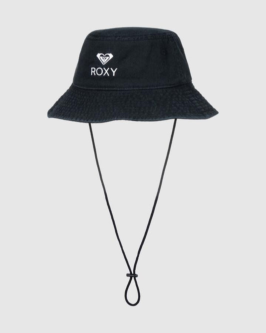 Image of Hats. Product name - Roxy Womens Passion Moon Bucket Hat Anthracite in Anthracite colour by brand - Roxy