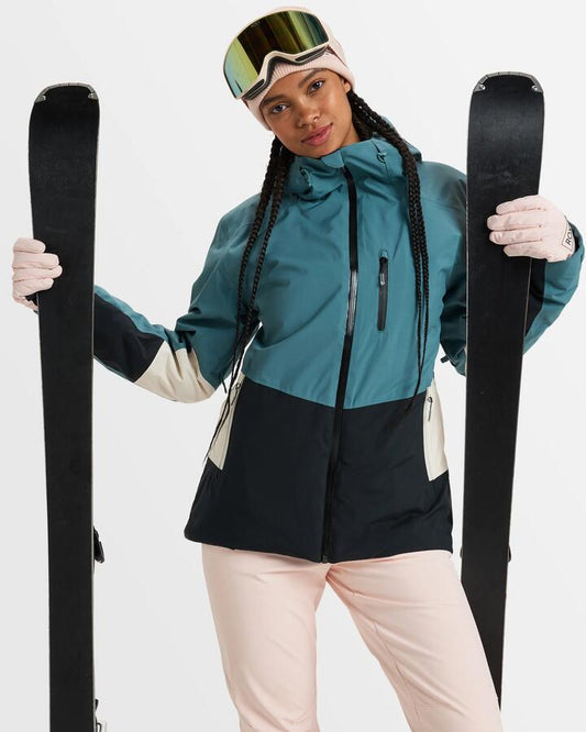 Image of Coats & Jackets. Productname: Roxy Womens Peakside Snow Jacket Sea Pine - in Sea Pine colour by brand - Roxy
