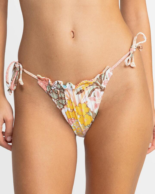 Image of Swimwear. Productname: Roxy - Womens Playa Paradise Reversible Bikini Bottom - White Viva La Vida - in White Viva La Vida colour by brand - Roxy