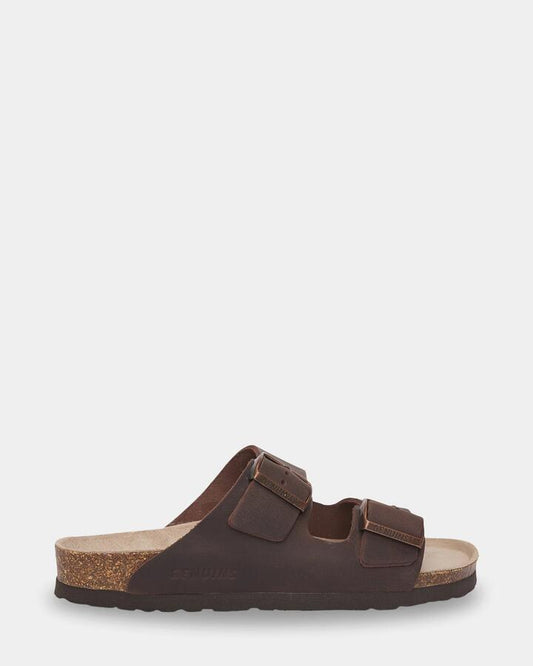 Image of Sandals. Productname: Genuins Hawaii Oiled Leather Sandals Brown - in Brown colour by brand - Genuins