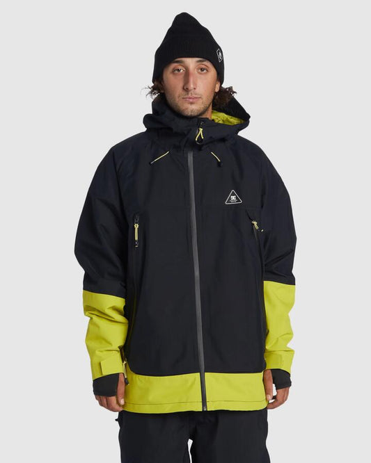 Image of a model wearing Outerwear. Productname: DC Shoes - Mens Intel 30K Snow Jacket - Black - in Black colour by brand - DC Shoes