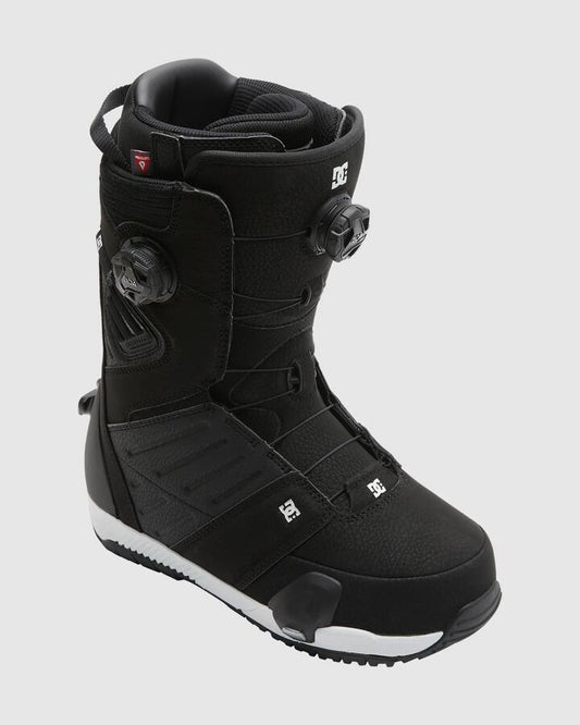 Image of Snowboards. Product name - DC Shoes Mens Judge Step On Boa Snowboard Boots Black/White in Black/White colour by brand - DC Shoes