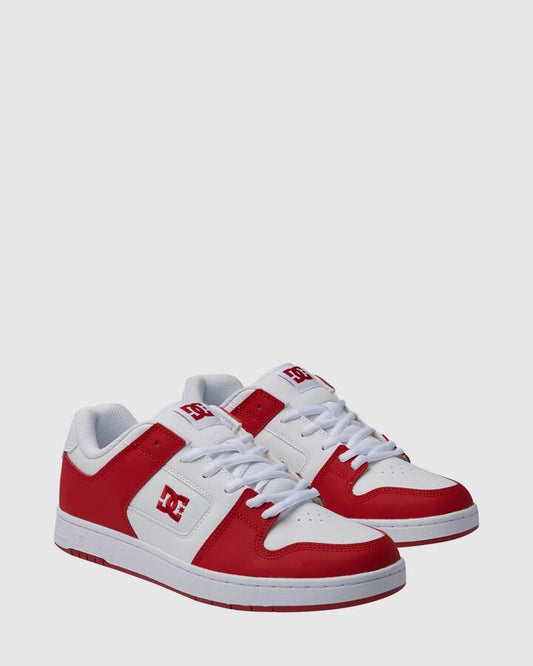 Image of Shoes. Product name - DC Shoes Mens Manteca 4 Skate Shoes White/Red in White/Red colour by brand - DC Shoes