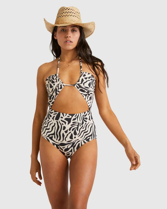 Image of Swimwear. Productname: Billabong - Womens La Cala Drew One Piece Swimsuit - Beige - in Beige colour by brand - Billabong