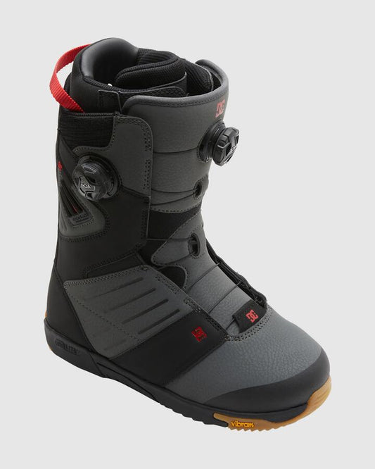 Image of Snowboards. Product name - DC Shoes Mens Judge Boa Snowboard Boots Black/Grey/Red in Black/Grey/Red colour by brand - DC Shoes