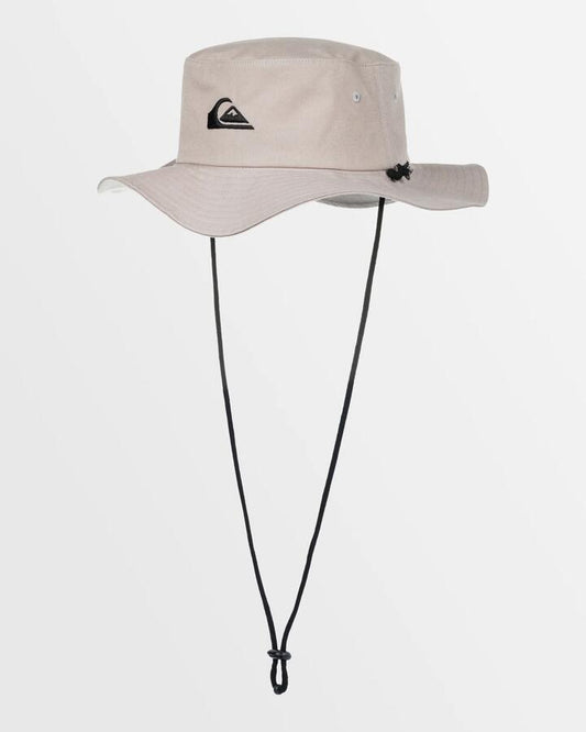 Image of Hats. Product name - Quiksilver Mens Bushmaster Safari Boonie Hat Sleet in Sleet colour by brand - Quiksilver
