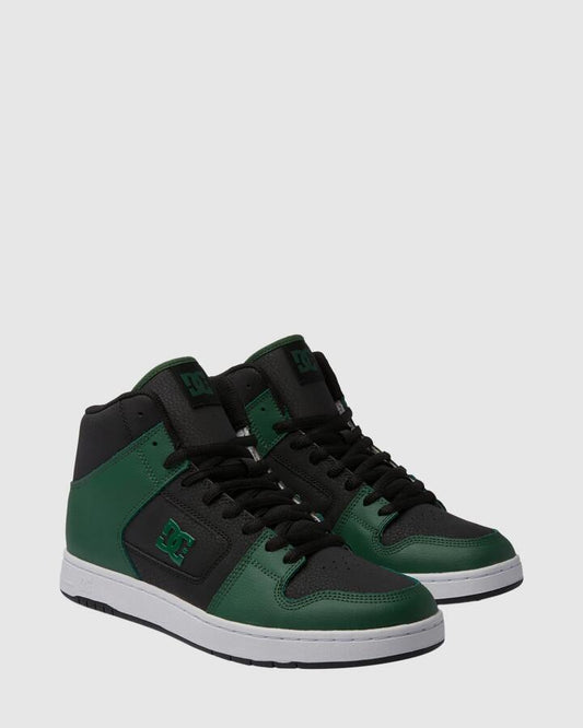 Image of Shoes. Productname: DC Shoes - Mens Manteca 4 Hi Skate Shoes - Black/Forest Green - in Black/Forest Green colour by brand - DC Shoes