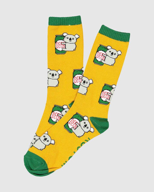 Image of Socks. Productname: Kustom - Mens M Crew Koala Crew Socks - Multi - in Multi colour by brand - Kustom