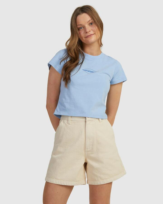 Image of a model wearing Shorts. Productname: Thrills - Womens Danny Shorts - Sand - in Sand colour by brand - Thrills