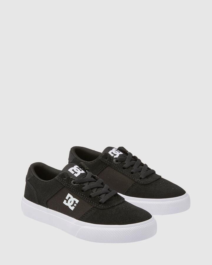 Image of Shoes. Product name - DC Shoes Boys 8-16 Teknik Skate Shoes Black/White in Black/White colour by brand - DC Shoes