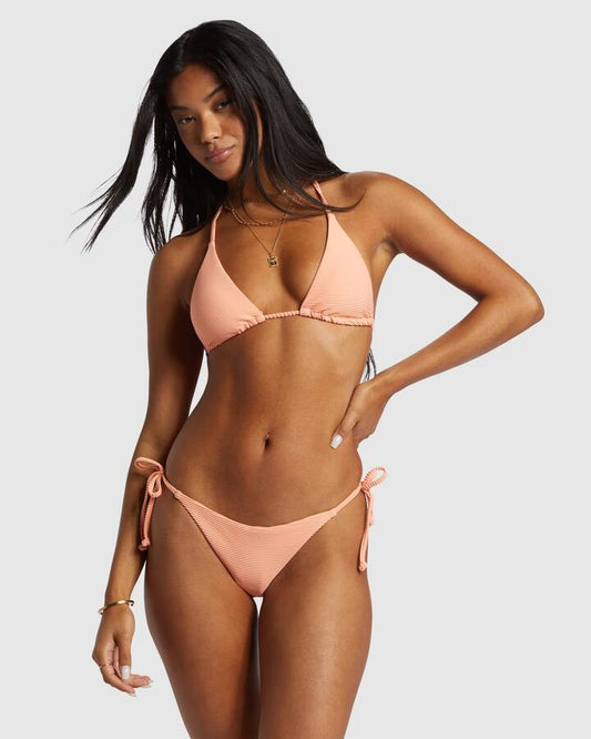 Image of Swimwear. Productname: Billabong Womens Tanlines Multi Tri Bikini Top Peach Tart - in Peach Tart colour by brand - Billabong
