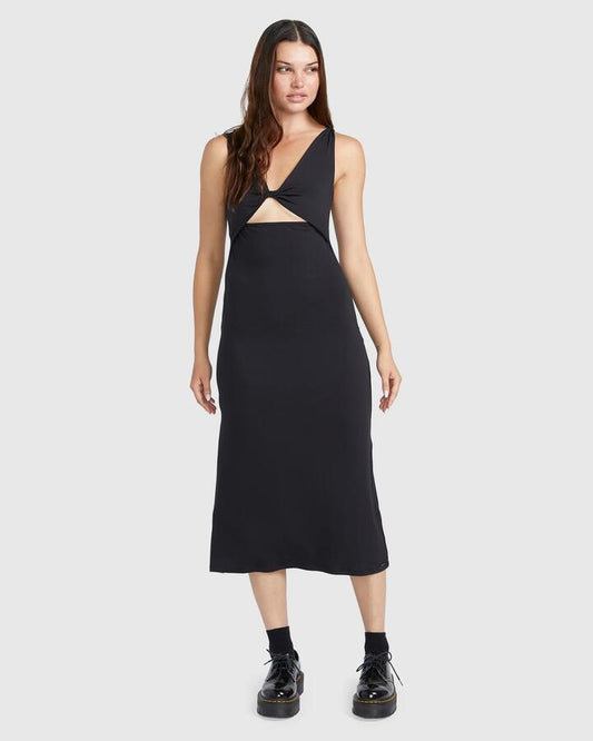 Image of Dresses. Productname: Volcom - Womens Stone Luz Midi Dress - Black - in Black colour by brand - Volcom
