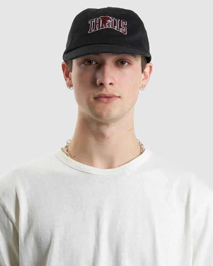 Image of Hats. Productname: Thrills - Mens Stand Firm 6 Panel Cap - Black - in Black colour by brand - Thrills