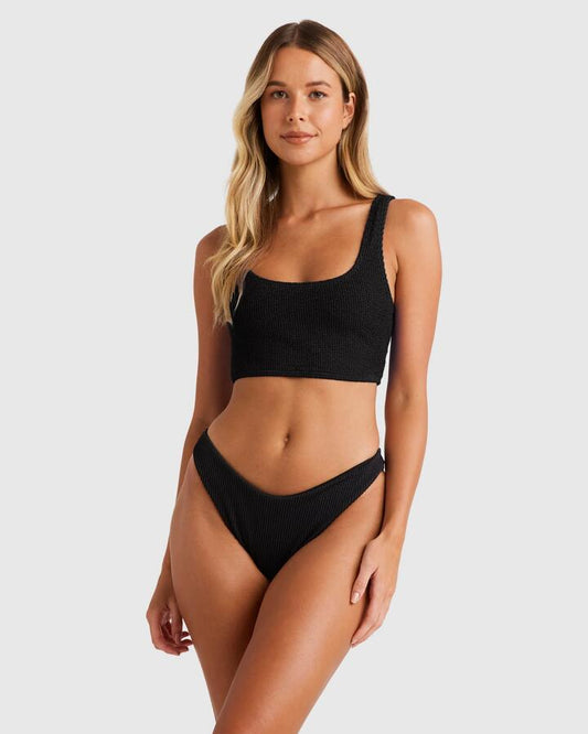 Image of Swimwear. Productname: Billabong Womens Summer High Crop Bikini Top Black Sands - in Black Sands colour by brand - Billabong
