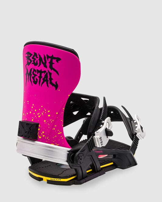 Image of Snowboards. Productname: Bent Metal - Mens Transfer Snowboard Bindings - Black/Pink - in Black/Pink colour by brand - Bent Metal
