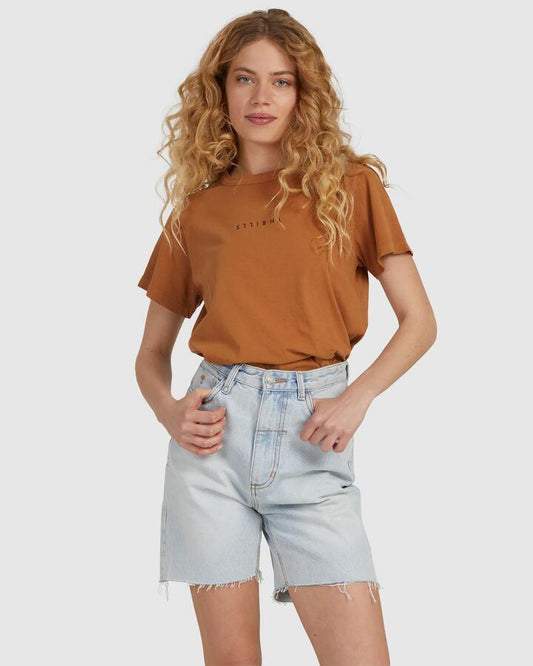 Image of a model wearing Shorts. Productname: Thrills - Womens Pulp Shorts - Light Blue Fade - in Light Blue Fade colour by brand - Thrills