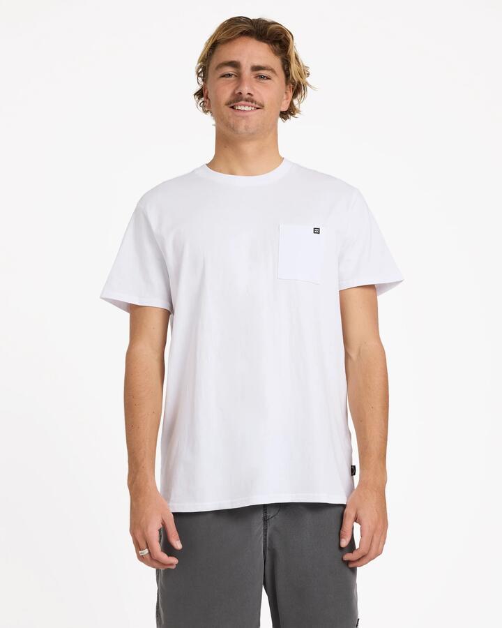 Image of T-Shirts. Product name - Billabong Mens Premium Pocket T-Shirt White in White colour by brand - Billabong