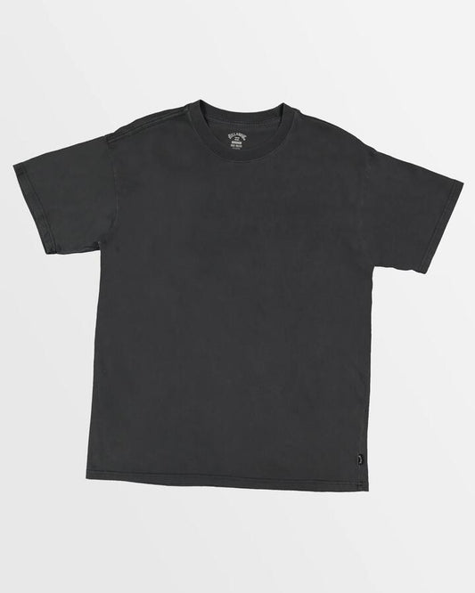 Image of a model wearing Tops. Productname: Billabong Mens Premium Wave Wash T-Shirt Washed Black - in Washed Black colour by brand - Billabong