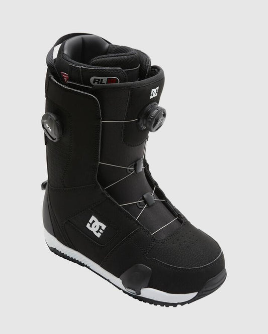 Image of Snowboards. Productname: DC Shoes - Mens Phase Boa Pro Step On Snowboard Boots - Black/Black/White - in Black/Black/White colour by brand - DC Shoes