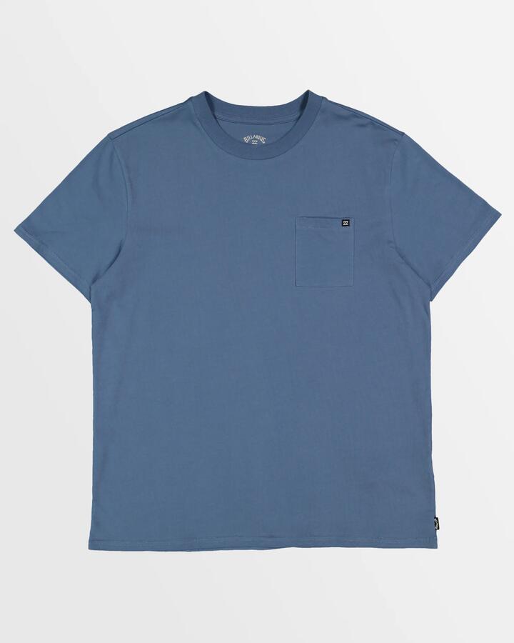 Image of T-Shirts. Product name - Billabong Mens Premium Pocket T-Shirt Mid Blue in Mid Blue colour by brand - Billabong