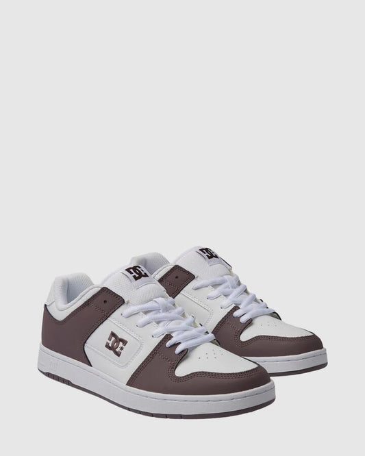 Image of Shoes. Productname: DC Shoes Mens Manteca 4 Skate Shoes White/Plum - in White/Plum colour by brand - DC Shoes