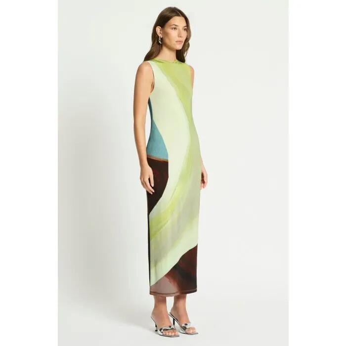 Image of a model wearing Dress. Productname: Dissimulation Jersey Dress in PRINT colour by brand - sass and bide