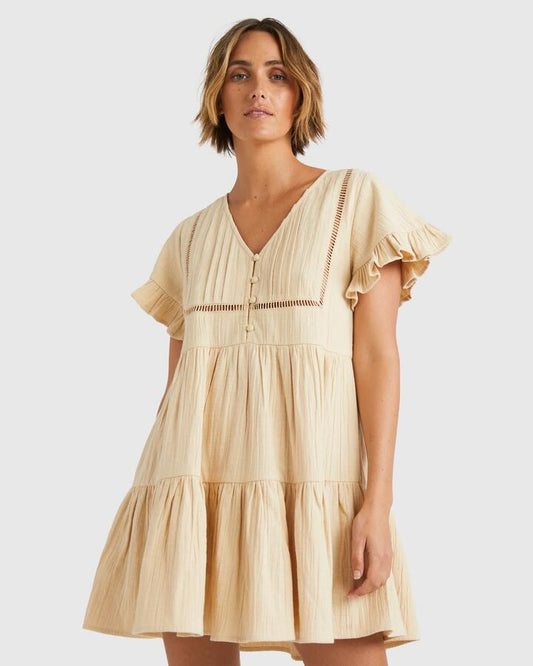 Image of Dresses. Productname: Billabong Womens Camden Mini Dress Almond - in Almond colour by brand - Billabong