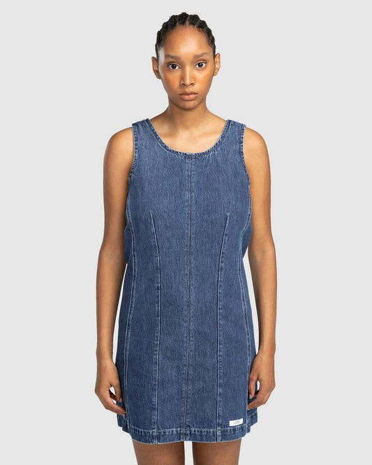 Image of Jeans. Productname: Element Womens Melanie Denim Mini Dress Mid Used - in Mid Used colour by brand - Element
