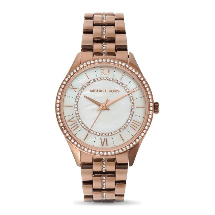 Image of Watches. Productname: Michael Kors Women's Lauryn Three-Hand Rose Gold-Tone Stainless Steel Watch MK3716 in Watch colour by brand - Michael Kors