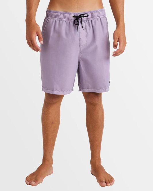 Image of Swimwear. Product name - Billabong Mens All Day Overdye Layback 17" Boardshorts Ash Purple - in Ash Purple colour by brand - Billabong