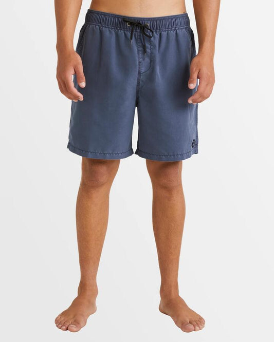 Image of Swimwear. Productname: Billabong Mens All Day Overdye Layback 17" Boardshorts Dusty Navy - in Dusty Navy colour by brand - Billabong