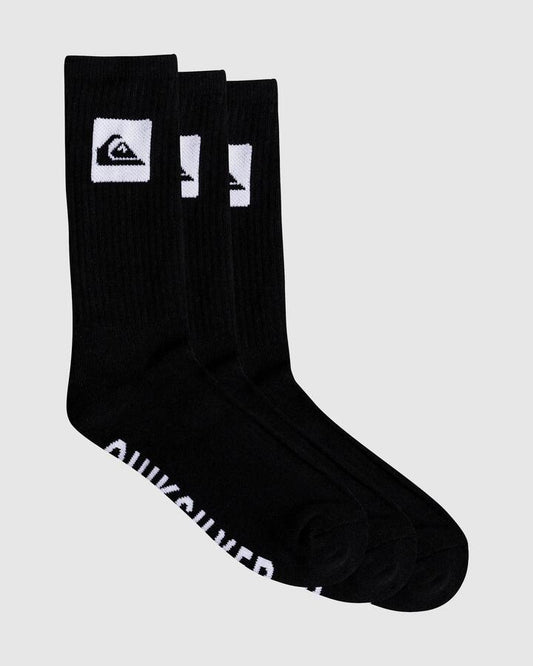 Image of Socks. Productname: Quiksilver Mens 5 Pack Crew Socks Black - in Black colour by brand - Quiksilver