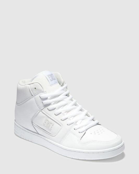 Image of Sneakers. Productname: DC Shoes Mens Manteca 4 Hi Sneakers White/White/Battleship - in White/White/Battleship colour by brand - DC Shoes