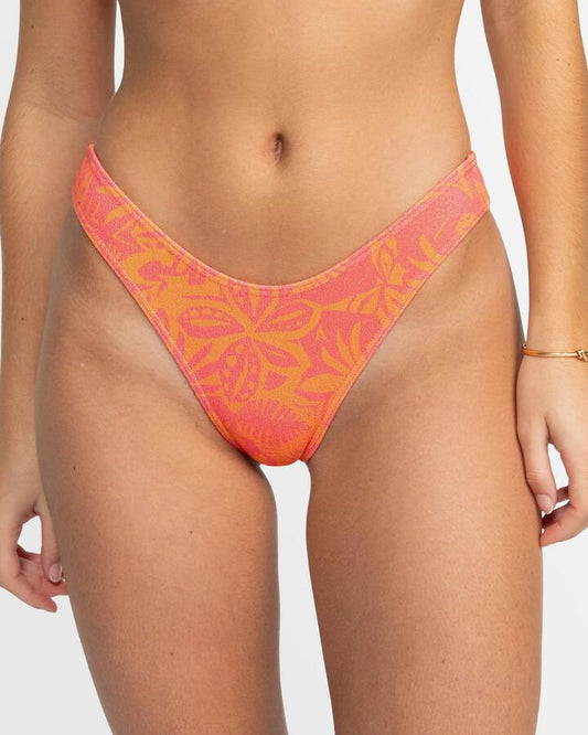 Image of Swimwear. Productname: Roxy Womens Suntrip High Leg Cheeky Bikini Bottom Dubarry Suntrip Swim - in Dubarry Suntrip Swim colour by brand - Roxy