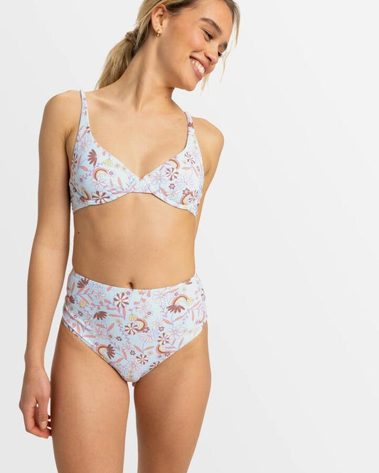 Image of Swimwear. Productname: Roxy Womens Vintage Isle Underwire Bikini Top Cooling Spray Retro Isle - in Cooling Spray Retro Isle colour by brand - Roxy