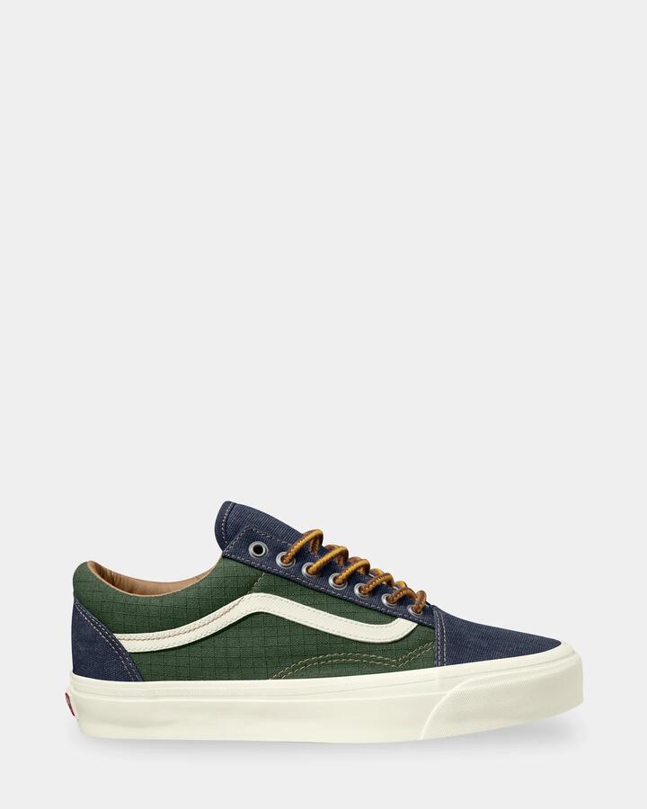 Image of Sneakers. Productname: Vans Mte Old Skool 36 Sneakers Salt Wash Navy/Green - in Salt Wash Navy/Green colour by brand - Vans
