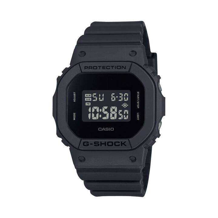 Image of Watches. Product name - Casio G-Shock Mid Dig Black Out Stopwatch Alarm 200M Water Resistant Black Case And Resin Band GMDS5610BB-1D in colour by brand - Casio G Shock
