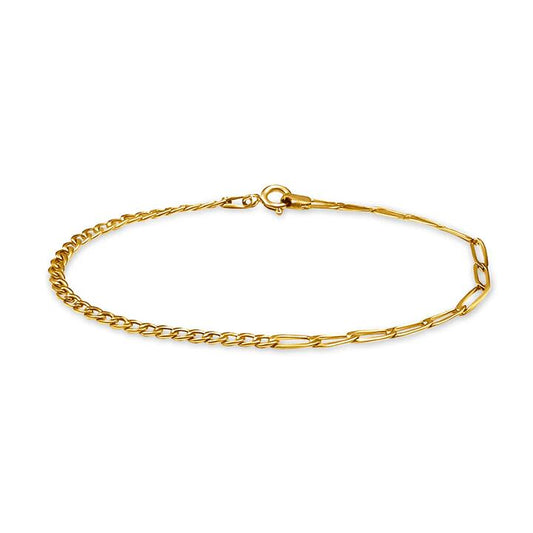 Image of Bracelets. Productname: 9kt Yellow Gold Split Chain Bracelet in Gold colour by brand - Bevilles