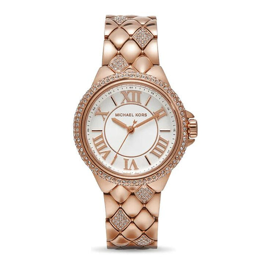 Image of Watches. Productname: Michael Kors Camille Three-Hand Rose Gold-Tone Stainless Steel Watch MK4810 in Watch colour by brand - Michael Kors