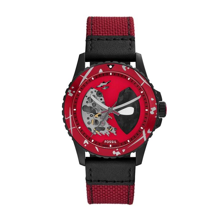 Image of Watches. Productname: Fossil Marvel LE Deadpool Limited Edition Watch LE1196SET in Watch colour by brand - Fossil