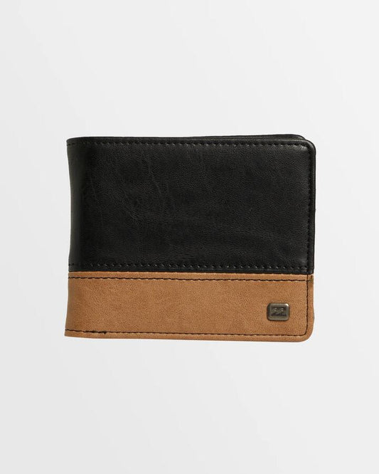 Image of Wallets & Money Clips. Productname: Billabong Mens Dimension Bi-Fold Wallet Black/Tan - in Black/Tan colour by brand - Billabong