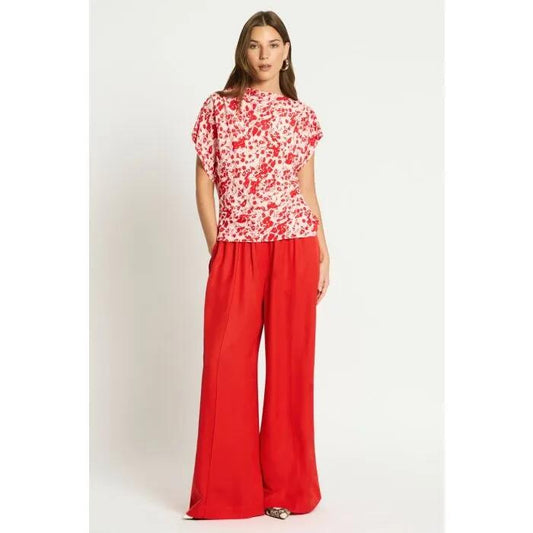 Image of a model wearing Tops. Productname: Sinai Leopard Top in PRINT colour by brand - sass and bide