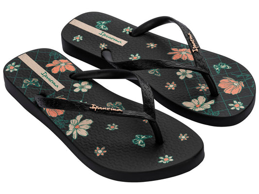 Image of Sandals. Product name - Oasis Women's Ipanema BLACK GRENDENE in Black colour by brand - IPANEMA