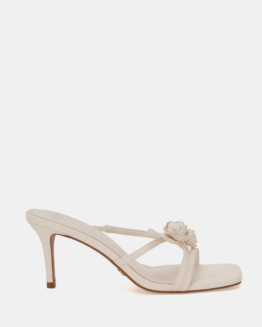 Image of Sandals. Product name - Umii Women's Strappy Low Heel WHITE Novo Sandals in White colour by brand - NOVO