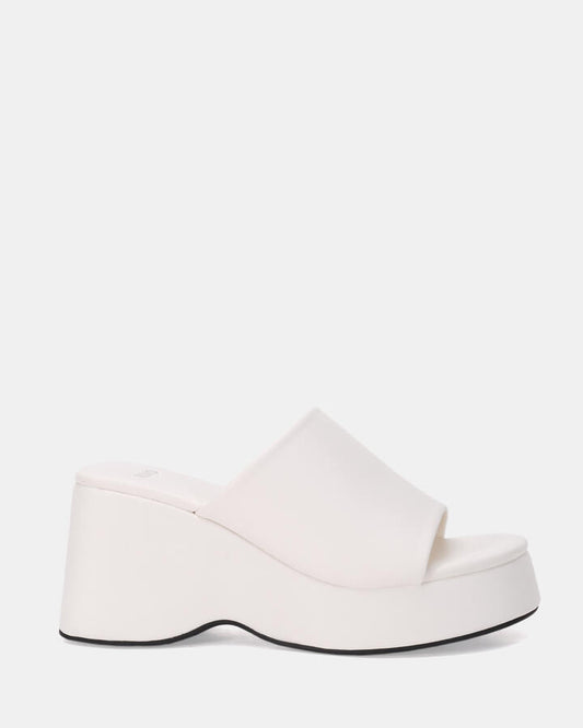 Image of Boots. Product name - Bento Women's Wedge WHITE Novo Wedges in White colour by brand - NOVO