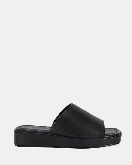 Image of Boots. Product name - Byte Women's Wedge BLACK Novo Wedges in Black colour by brand - NOVO